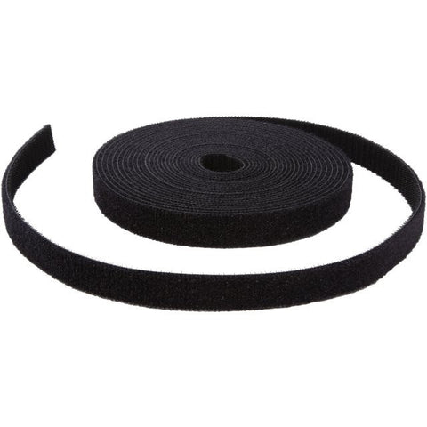 Hook & Loop Cable Tie Roll - Black 25mm